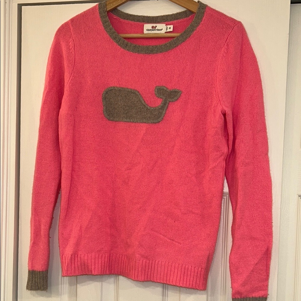Vineyard Vines Pink Whale Sweater